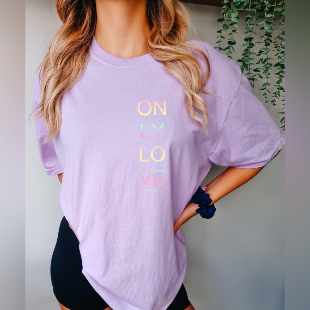ONLY LOVE Pride Rainbow Everyday Oversized Shortsleeve Tee Yoga Bitch NWT